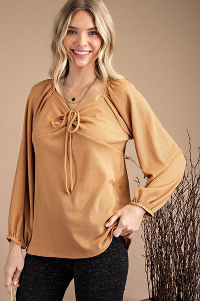 *Final Sale* Ruched Chest Top