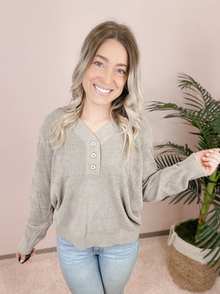 Barefoot Dreams Placket Henley - Bray and Em Boutique