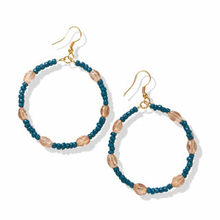 Bead Hoop Dangle Earrings - Bray and Em Boutique