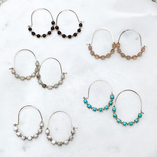 Beaded You Hoop Earrings - Bray and Em Boutique