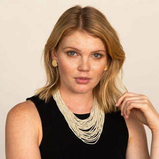 Brass Circle Post Earrings - Bray and Em Boutique