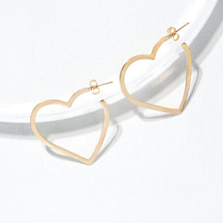 Brass Hoop Shape Earrings - Bray and Em Boutique