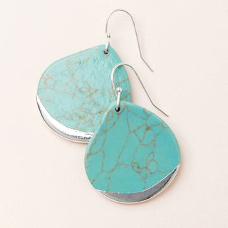 Stone Dipped Teardrop Earrings