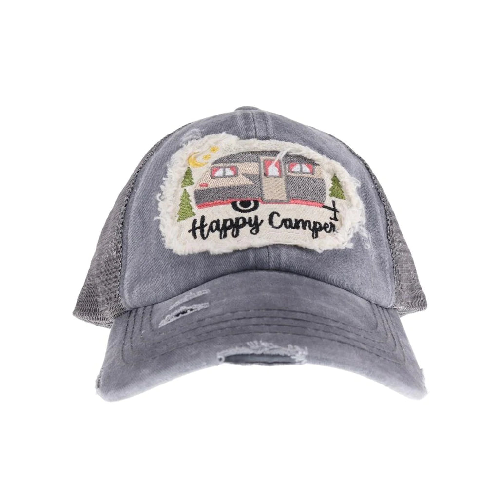 Happy Camper Criss Cross Ball Cap