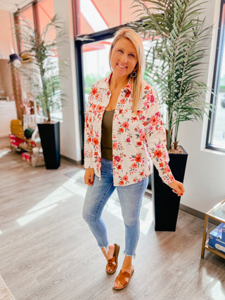 Canopy Of Flowers Jacket - Bray and Em Boutique