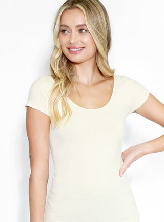 Cap Sleeve Scoop Neck Top - Bray and Em Boutique