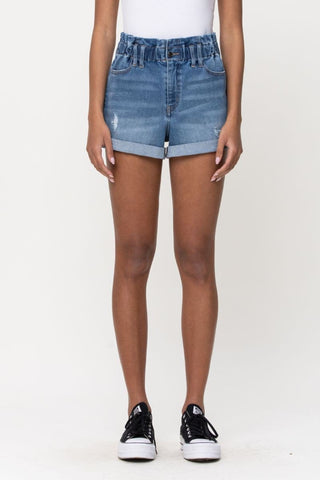 Cello High Rise Rolled Hem Shorts - Bray and Em Boutique