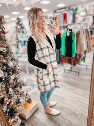 Chill Of The Night Sherpa Vest - Bray and Em Boutique