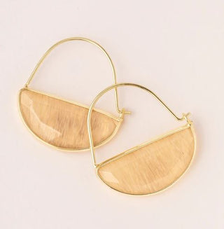 Stone Prism Hoop - Gold