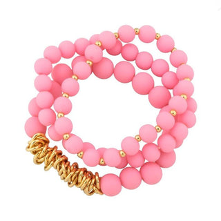 Clay Beaded Set of 3 Stretch Bracelets - Bray and Em Boutique