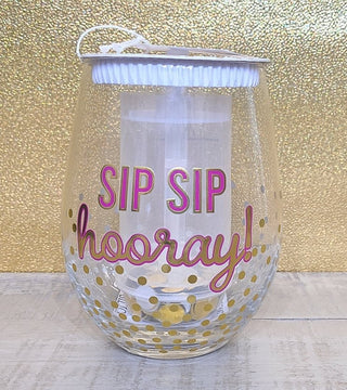 CONFETTI WINE GLASS - Bray and Em Boutique