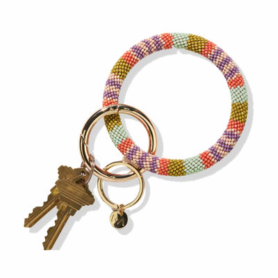 Seed Bead Key Ring- Rainbow Collection