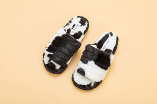 Cow Print Slipper - Bray and Em Boutique