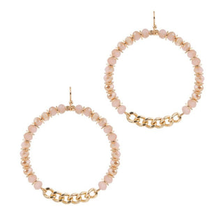 Crystal Chain Hoop Earrings - Bray and Em Boutique