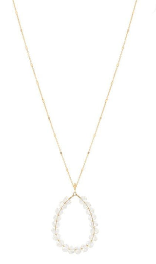 Crystal Teardrop Necklace - Bray and Em Boutique