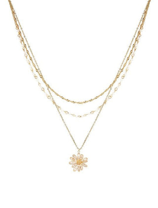 Crystal With Flower Necklace - Bray and Em Boutique