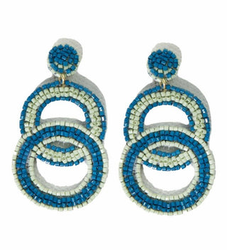 Double Circle Beaded Earrings - Bray and Em Boutique