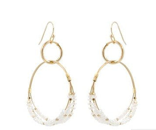 Double Layered Crystal Earrings - Bray and Em Boutique