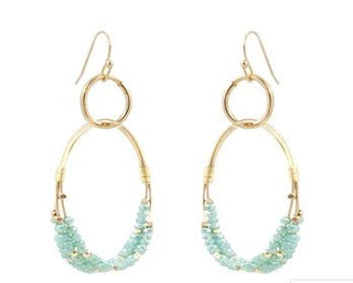 Double Layered Crystal Earrings - Bray and Em Boutique
