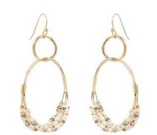 Double Layered Crystal Earrings - Bray and Em Boutique