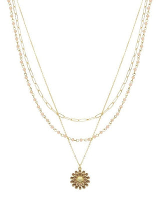 Double Layered Flower Necklace - Bray and Em Boutique