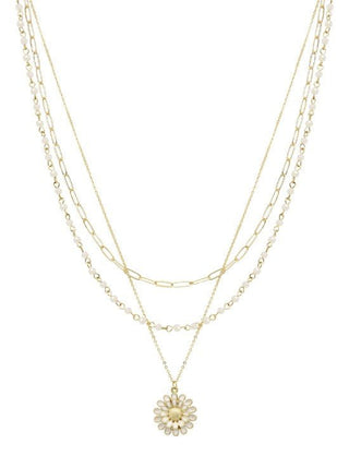 Double Layered Flower Necklace - Bray and Em Boutique