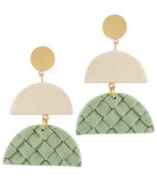 Double Wedge Clay Earrings - Bray and Em Boutique
