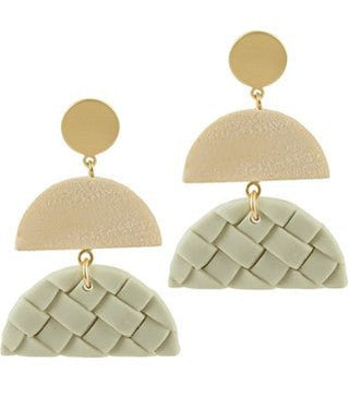 Double Wedge Clay Earrings - Bray and Em Boutique