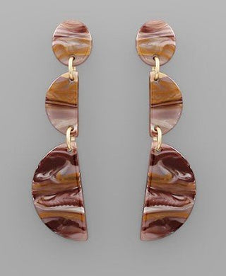 Double Wedge Drop Earrings - Bray and Em Boutique