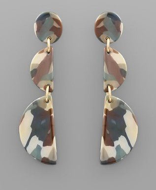 Double Wedge Drop Earrings - Bray and Em Boutique