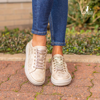 Down Time Metallic Sneaker - Bray and Em Boutique