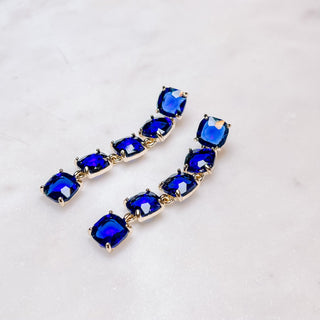 Drop Me Off Blue Gem Earring - Bray and Em Boutique