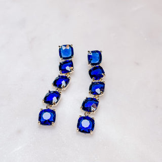 Drop Me Off Blue Gem Earring - Bray and Em Boutique