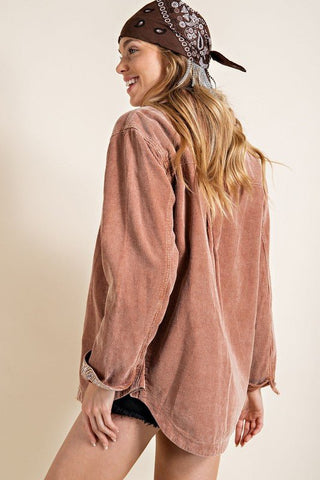 Easy Moves Corduroy Shacket - Bray and Em Boutique