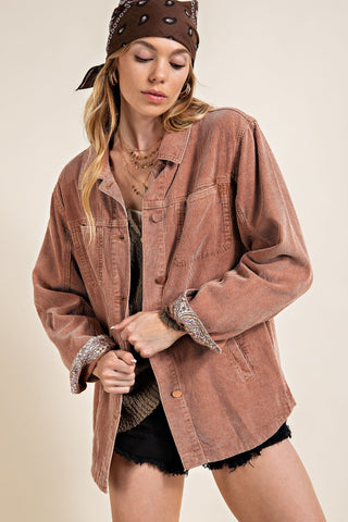 Easy Moves Corduroy Shacket - Bray and Em Boutique