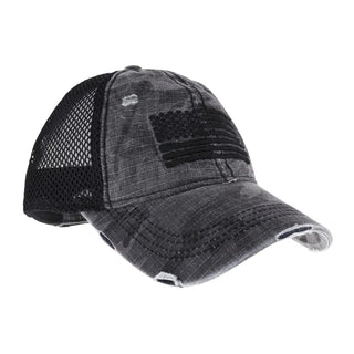 Embroidered American Flag Camo Ball Cap - Bray and Em Boutique