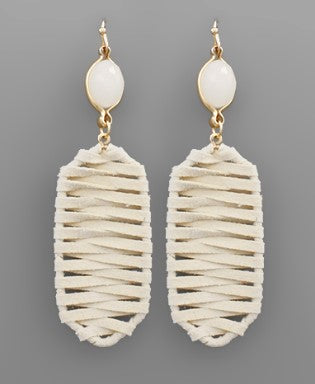 Suede Feel Wrapped Earrings