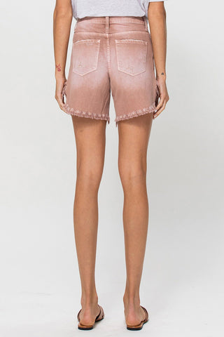 Faded Rust Hi Rise Distressed Shorts - Bray and Em Boutique