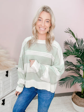 Feel It Still Sage Sweater - Bray and Em Boutique