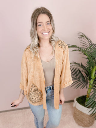 FINAL SALE Easel: Mineral Wash Cardigan - Bray and Em Boutique