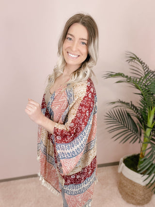 FINAL SALE Easel: Tassel Bottom Duster - Bray and Em Boutique