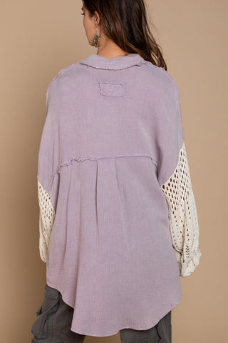 *Final Sale* Knit Sleeve Shacket - Bray and Em Boutique