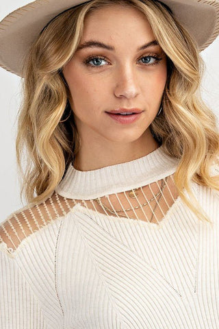 *Final Sale* Peekaboo Detail Sweater - Bray and Em Boutique