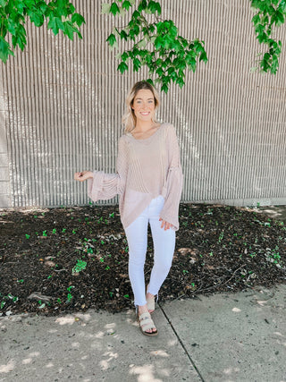FINAL SALE POL: Cuff Sleeve Sweater - Bray and Em Boutique