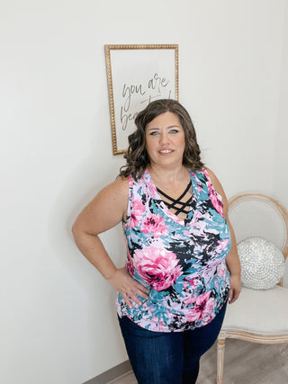 *Final Sale* Sew In Love: Cage Detail Tank Top - Bray and Em Boutique