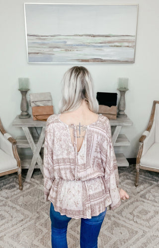 FINAL SALE WHITE BIRCH: Bandana Print Top - Bray and Em Boutique