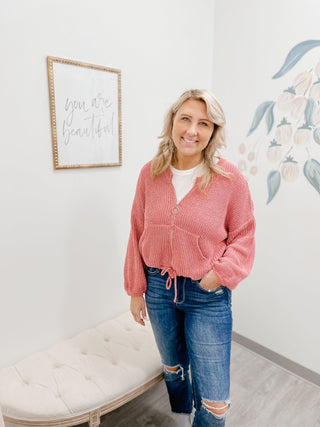 *Final Sale* Zip Up Sweater - Bray and Em Boutique