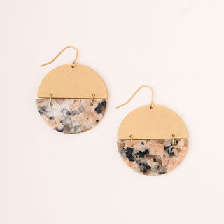 Stone Full Moon Earrings