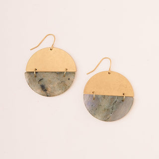 Stone Full Moon Earrings