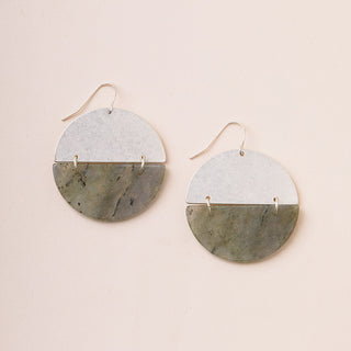 Stone Full Moon Earrings